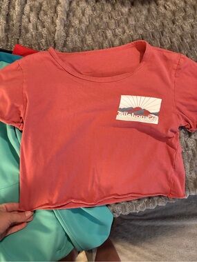 Billabong red Cropped Graphic Tee